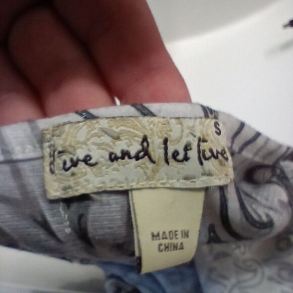 Live and Let Live Top Boho Embellished Rhinestone & Silver Studs Blouse - Picture 6 of 7